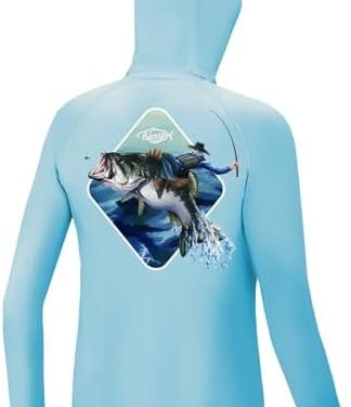 Palmyth Boys Fishing Shirt Youth Hoodie UPF 50+ Sun Protection Long Sleeve