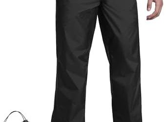 33,000ft Packable Rain Pants for Men Waterproof Hiking Pants Lightweight Rain Pants Outdoor Windproof Pant for Golf, Fishing