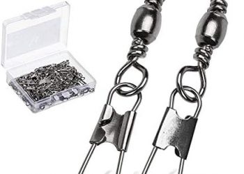 AMYSPORTS Stainless Steel Snap Swivel Saltwater High Strength Snaps Fishing Barrel Line Connector Fishing Swivels Barrel Safety Snap Fishing Tackle Stainless Steel Accessories