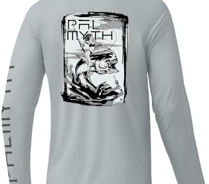 Palmyth Fishing Shirts for Men Long Sleeve UPF 50+ Sun Protection UV T Shirt Tee