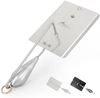 BLUEWING Fishing Planer Trolling Offshore Downrigger Heavy-Duty with Stainless Steel Blade and 4oz- 32oz Sinkers for Wahoo, Kingfish, Tuna, 1pc