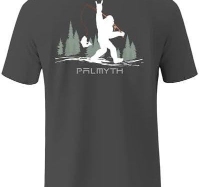 Palmyth Fishing Shirts for Men Short Sleeve UPF 50+ Sun Protection UV T-Shirt Tee