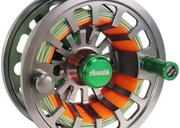 Aventik FLK II Fly Fishing Reel Aluminum Trout 3/5, 5/7, 7/9wt Large Arbor Freshwater Fly Reel with Line.