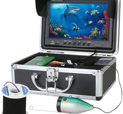 Fishing Camera with Monitor ice Fishing Camera Underwater 1000TVL,98ft/30m Cable for Lake Kayak Boat Saltwater Fishing