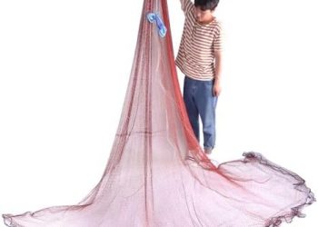 Fishing Nets Tire Lines Handmade Throw Net Saltwater Ideal Fishing Choice 4FT to 12FT(Radius) Casting Net 1/2 Inch(Mesh)