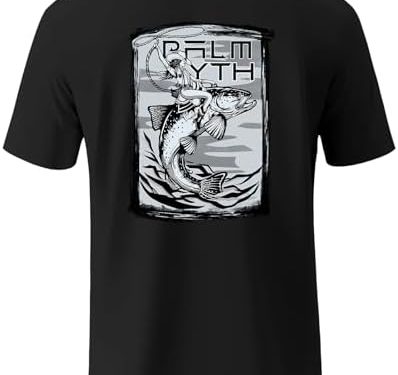 Palmyth Mens Fishing Shirts Short Sleeve UPF 50+ T-Shirt UV Sun Protection SPF Tee Quick Dry