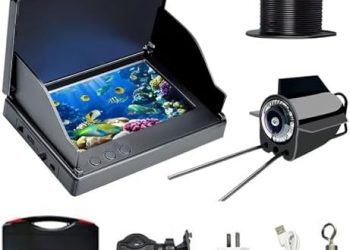 66ft Colitt Underwater Fishing Camera, 5in Fish Finder with Infrared Night Vision, Professional Fishing Aid, 220 Wide-Angle Lens
