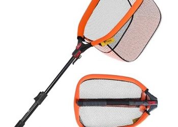 8Fans Floating Fishing Net, Foldable Extendable Fish Landing Net,Non-Slip Hi-vis Grip, Ideal for Kayak Wading Fishing
