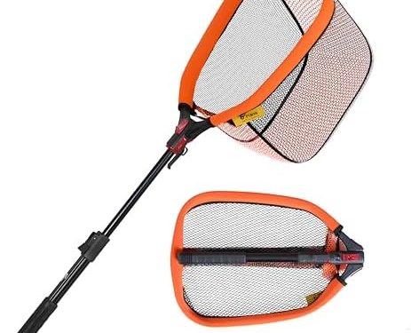 8Fans Floating Fishing Net, Foldable Extendable Fish Landing Net,Non-Slip Hi-vis Grip, Ideal for Kayak Wading Fishing