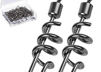AMYSPORTS Fishing swivels Corkscrew snap swivels Fishing Tackle swivels Saltwater Freshwater Leader Lure jigs line Connector