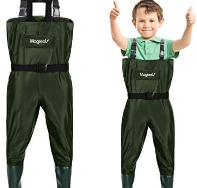 Magreel Child Chest Waders Waterproof Nylon Youth Waders with Boots Fishing & Hunting Waders for Toddler Children Boys Girls