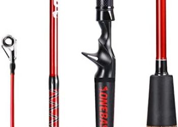 One Bass Fishing Rods,IM7 Graphite Spinning Rod & Casting Rod, 2 Pc Strong Quality Baitcasting Rod with Super Polymer Handle