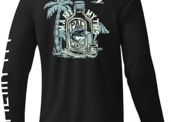 Palmyth Fishing Shirts for Men Long Sleeve Sun Protection Shirts UV UPF 50+ T-Shirt Quick Dry