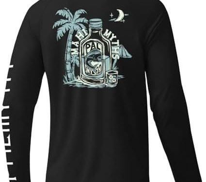 Palmyth Fishing Shirts for Men Long Sleeve Sun Protection Shirts UV UPF 50+ T-Shirt Quick Dry