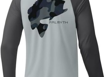 Palmyth Fishing Shirts for Men Long Sleeve Sun Protection UV UPF 50+ T-Shirts Performance Quick Dry