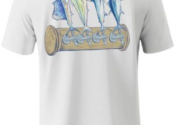 Palmyth Fishing Shirts for Men Short Sleeve UPF 50+ Sun Protection UV T-Shirt Tee