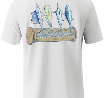 Palmyth Fishing Shirts for Men Short Sleeve UPF 50+ Sun Protection UV T-Shirt Tee