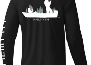 Palmyth Mens Fishing Shirts Long Sleeve Sun Protection Shirts UPF 50+ Rash Guard T-Shirt Tee