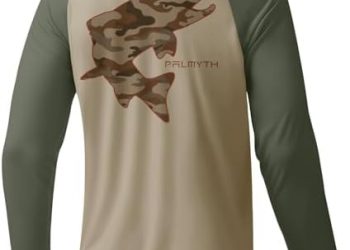 Palmyth Fishing Shirts for Men Long Sleeve Sun Protection UV UPF 50+ T-Shirts Performance Quick Dry
