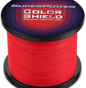KastKing Superpower ColorShield Braided Fishing Line – Colorfast Braided Line, 100% Solution Dyed UHMWPE Fiber, Smooth & Strong Superline, Near Zero Stretch, Sensitive, High Abrasion Resistance