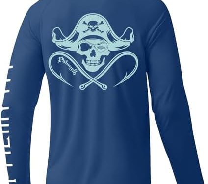 Palmyth Mens Fishing Shirts Long Sleeve Sun Protection Shirts UPF 50+ Rash Guard T-Shirt Tee