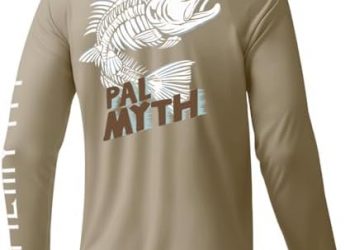 Palmyth Mens Fishing Shirts Long Sleeve Sun Protection Shirts UPF 50+ Rash Guard T-Shirt Tee