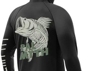 Palmyth Fishing Shirts for Men Long Sleeve Sun Protection Fishing Hoodie UPF 50+ UV Hooded Shirt Neck Gaiter
