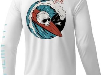 Palmyth Fishing Shirts for Men Long Sleeve Sun Protection Shirts UV UPF 50+ T-Shirt Quick Dry