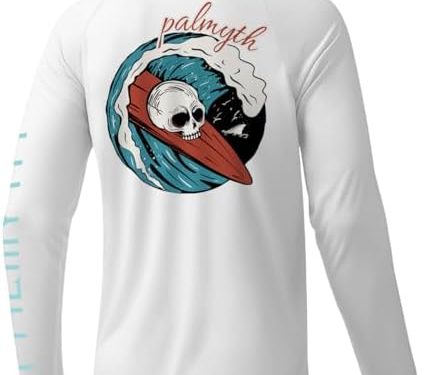Palmyth Fishing Shirts for Men Long Sleeve Sun Protection Shirts UV UPF 50+ T-Shirt Quick Dry