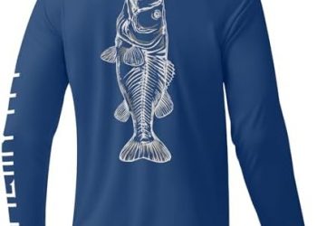 Palmyth Mens Fishing Shirts Long Sleeve Sun Protection Shirts UPF 50+ Rash Guard T-Shirt Tee