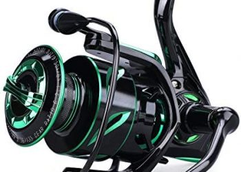 Sougayilang Fishing reels Light Weight Saltwater Spinning Reel – 39.5 LB Carbon Fiber Drag,12+1 BB Ultra Smooth All Aluminum Inshore Reel