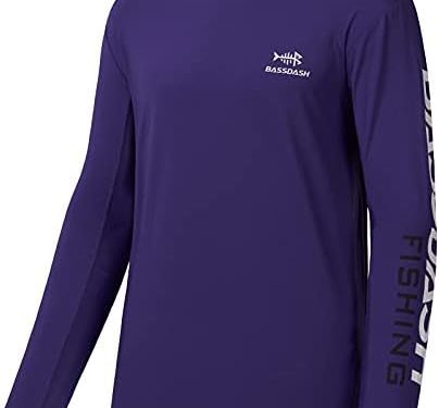 BASSDASH Fishing T Shirts for Men UV Sun Protection UPF 50+ Long Sleeve Tee T-Shirt