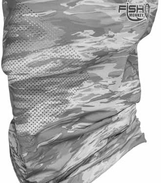 Fish Monkey UPF 50+ Flared Face Guard and four way stretch with Glasses Fog Resistant Technology for Men and Women