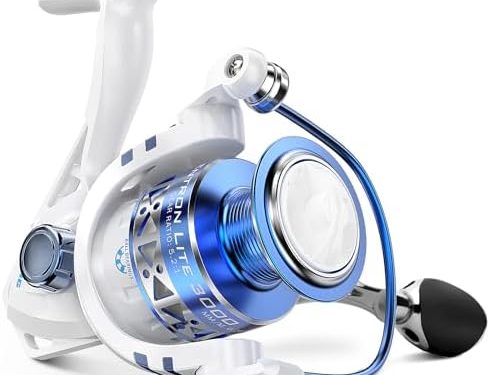 KastKing Centron & Centron Lite Spinning Reels, Size 500 is Perfect for Ice Fishing, Up to 17.5 Max Drag, 5.2:1 Gear Ratio, Ultra Smooth Powerful, CNC Aluminum Spool, 9+1 BB Light Weight