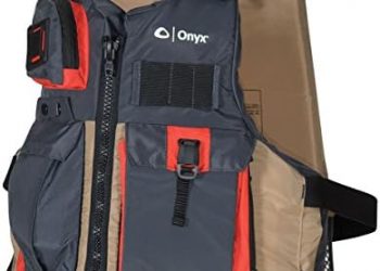Onyx Kayak Fishing Life Jacket – U.S. Coast Guard Approved PFD with Multiple Pockets, High-Back Design & Adjustable Straps for Paddle Sports & Fishing