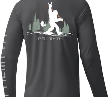 Palmyth Fishing Shirts for Men Long Sleeve UPF 50+ Sun Protection UV T Shirt Tee