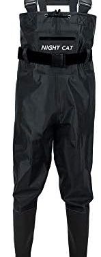 Night Cat Fishing Waders for Men Women Waterproof Hunting Chest Wader with Bootfoot Belt Breathable Lightweight Size 6 to 14