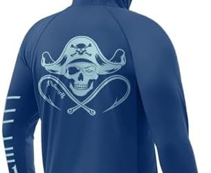 Palmyth Fishing Shirts for Men Long Sleeve Sun Protection Hoodie with UV UPF 50+ Neck Gaiter