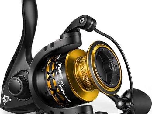 Piscifun Flame Spinning Reels, Lightweight 9+1BB Ultra Smooth Spinning Fishing Reels, 19.8LBs Max Drag, 2000, 3000, 4000, 5000 Series, Red & Blue