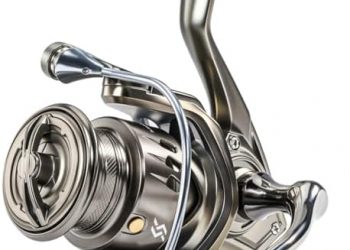 Sougayilang Spinning Reel – 5.2:1 Gear Ratio, 12+1 Bearings Freshwater Saltwater Fishing Reel, Ultra-Smooth CNC Aluminum Spool, Lightweight & Powerful for Bass Trout Salmon