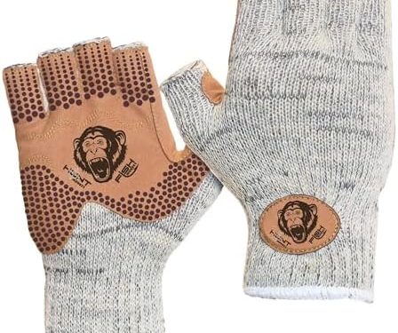Fish Monkey Wool Winter Cold Ice Fishing Glove with Four Way Stretch and Non-Slip Superior Grip for Women and Men