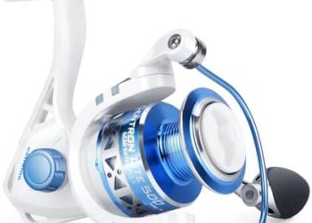 KastKing Centron & Centron Lite Spinning Reels, Size 500 is Perfect for Ice Fishing, Up to 17.5 Max Drag, 5.2:1 Gear Ratio, Ultra Smooth Powerful, CNC Aluminum Spool, 9+1 BB Light Weight