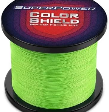 KastKing Superpower ColorShield Braided Fishing Line – Colorfast Braided Line, 100% Solution Dyed UHMWPE Fiber, Smooth & Strong Superline, Near Zero Stretch, Sensitive, High Abrasion Resistance