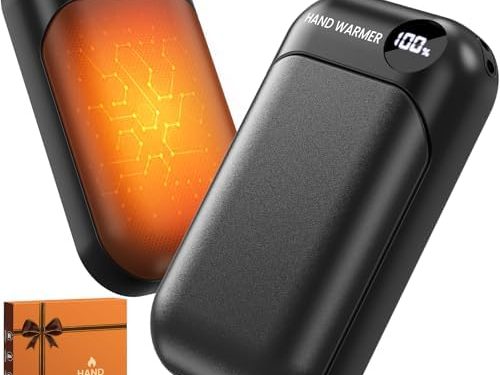 Hand Warmers Rechargeable 2 Pack, 4-Levels 104°F to 131°F Electric Hand Warmers, UL Certified Safe & Real 9Hrs Heating, Portable Pocket Hand Warmer for Women Men Kids, Fishing, Hunting, Golf, Camping