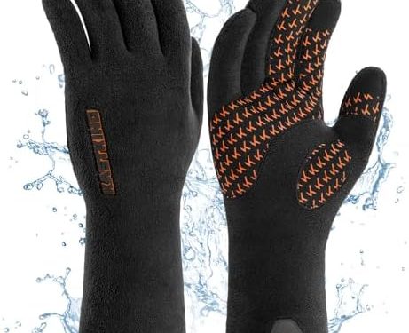 KastKing HydroSense Waterproof Fishing Gloves, 100% Waterproof and Breathable Cold Weather Fishing Gloves, Ideal for Ice Fishing, Winter Fishing & Outdoor Winter Sports, Fishing Gloves Men Women