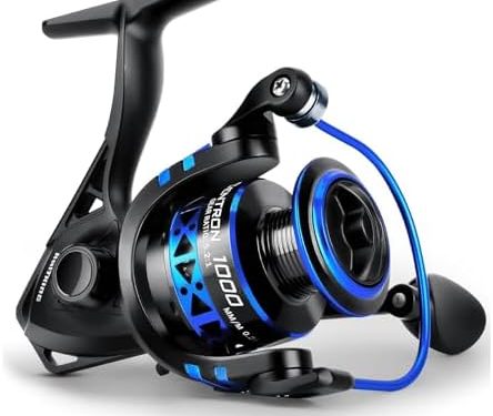 KastKing Centron & Centron Lite Spinning Reels, Size 500 is Perfect for Ice Fishing, Up to 17.5 Max Drag, 5.2:1 Gear Ratio, Ultra Smooth Powerful, CNC Aluminum Spool, 9+1 BB Light Weight