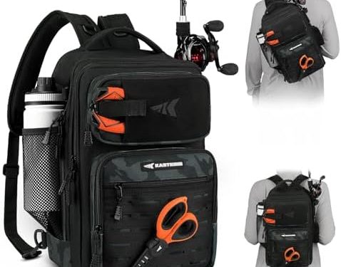 KastKing BlowBak Tactical Sling Tackle Bag-Lightweight Fishing Backpack Storge Fishing Gear and Equipment,Gift for Men
