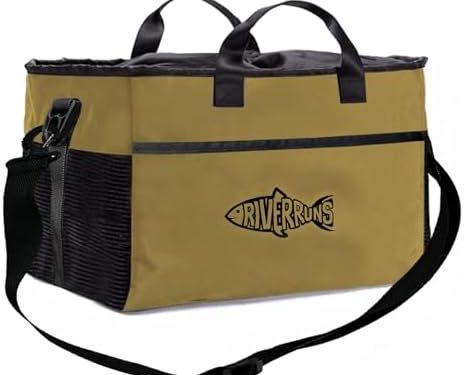 Rivruns Fishing Hunting Wader Bag with Vented Mesh, Waders Boots Storage Bag for Hiking, Camping