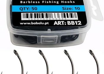 Barbless Fishing Hooks BB12-50Pcs High Carbon Steel