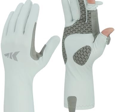 KastKing Sol Armis Pro UPF50+ Fishing Gloves-Quick-Dry, Full Finger & 3/4 Fingerless Sun Protection Gloves Men Women for Outdoor